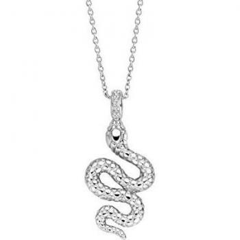 Collar de Serpiente de Plata TI SENTO-Milano 3923SI, Ajustable 38-48 cm, Joyería para Mujer