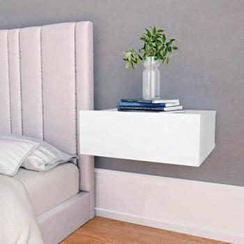 vidaXL Floating Nightstands 2 pcs White 40x30x15cm Engineered Wood