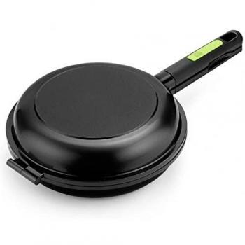 BRA SARTEN DUPLA para Tortillas Prior A121465 24CM Espesor 5.5MM Aluminio Fundido Teflon Antiadherente Cocina con Poco Aceite