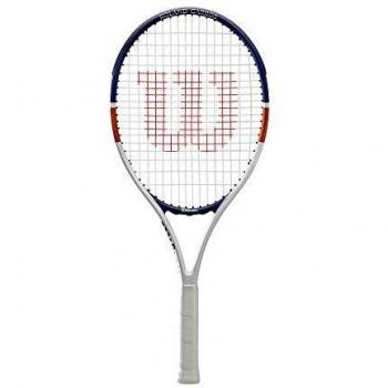 Wilson Raqueta de tenis, Roland Garros Elite Competition, Blanco/azul/naranja, WR038910H