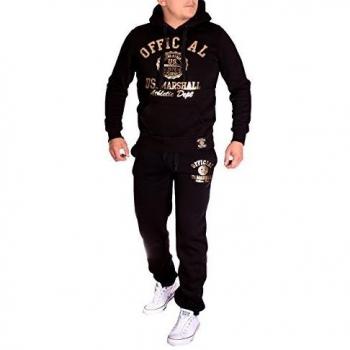 US Marshall - Chándal - para hombre negro/dorado XL-Delgado