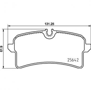 BREMBO Low-Met Rear Disc Brake Pad Set P 65 040 for PORSCHE OE# 95B698451