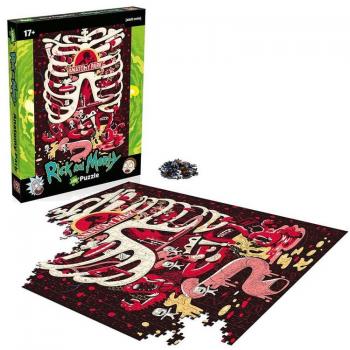 Rompecabezas Rick y Morty Anatomía Park 1000 Piezas con Póster