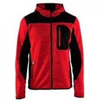 Blaklader High Visibility Hooded Knit Jacket - Red/Black - XL