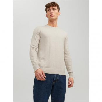 Sudadera Jack & Jones Emil Knit Noos Cuello Redondo Oatmeal Hombre