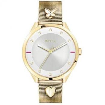 Furla Women's Gold Stainless Steel Pin Watch with Silver Dial - One Size