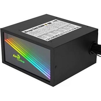 Aerocool MIRAGEGOLD650, Fuente Alimentación PC 650W, RGB Infinity Mirror, 80Plus Gold, Condensadores Japoneses