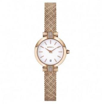 Reloj Breil Soul Mujer Blanco 25mm Cuarzo Acero Malla Oro TW1918