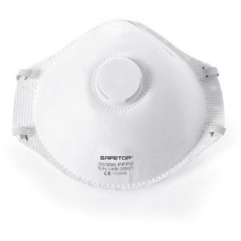 Mascarilla FFP2 de Celulosa con Válvula, Preformada, 3 Capas, Referencia 30300