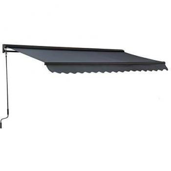 Toldo semi-integral de 2,5x2m en aluminio gris