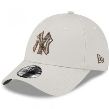 Gorra New Era 9FORTY New York Yankees Check Infill, Color Blanco, Talla: One Size, Diseño con Logo Infill, Estilo Unisex