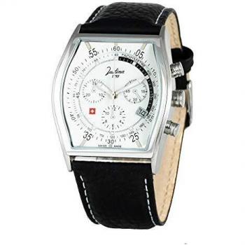 JUSTINA Mens Analogue Quartz Watch with Leather Strap 11743B