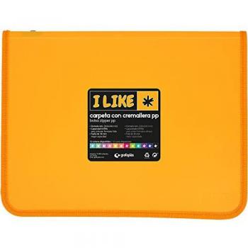 Carpeta con Cremallera A4+ Grafoplas Pp Semirrígido Opaco Mandarina