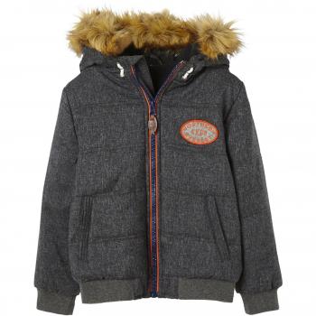 VERTBAUDET Chaqueta Acolchada niño con Capucha de Chambray Chambray Gris 4A
