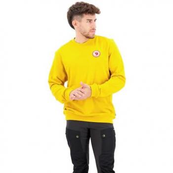 Fjällräven 1960 Logo Badge Men's Sweatshirt - Mustard Yellow - Size Medium