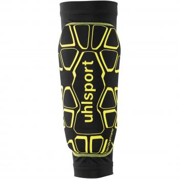 Uhlsport Bionikshield Espinilleras, Unisex, Negro/Amarillo Fluor, S