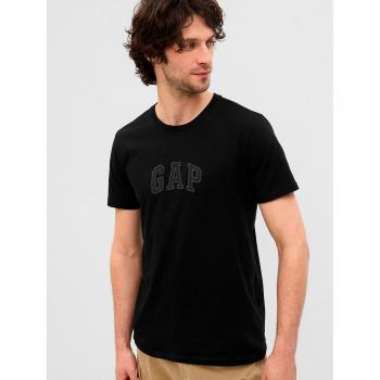 Camiseta de Hombre GAP Manga Corta con Logo Bordado, Color Negro, Talla L