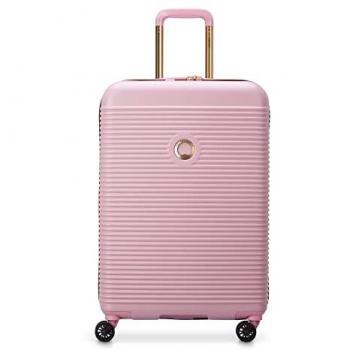 Maleta Delsey Paris Freestyle 83L rosa, Trolley 4 Ruedas Dobles 67cm, color rosa