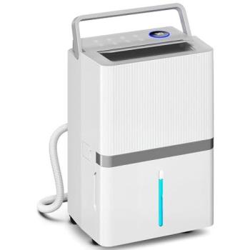 Deshumidificador HOMCOM 35L/Día, para 40-90㎡, con depósito de 5,5 litros, drenaje continuo y pantalla LED