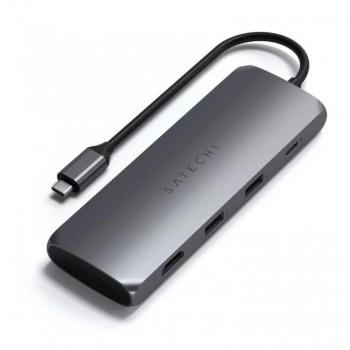Satechi USB-C Hybrid Multiport Adapter with SSD Enclosure - Space Gray