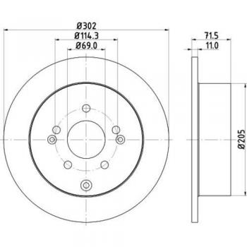 Disco de Freno Hella PRO 8DD 355 119-051