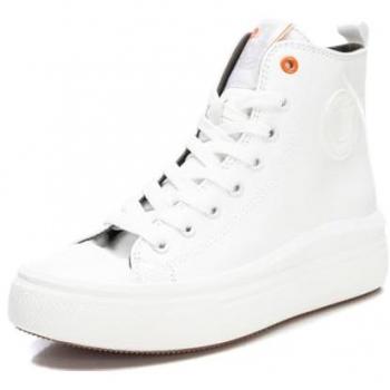 Botines Casual de Mujer Refresh con Puntera de Goma y Doble Suela, Color Blanco, Talla 39