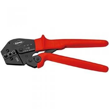 Alicate Crimpador Knipex 250 mm para Terminales Duales 2x6, 2x10 y 2x16 mm² con Mango Antideslizante