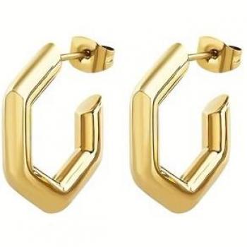 Pendientes BREIL Jewellery colección HEXAGONIA, Maple color gold para mujer, talla 20, sin piedras - Mod. TJ3511