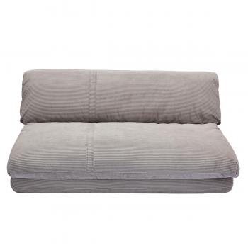 Sillón cama de 2 plazas de pana gris claro Spencer