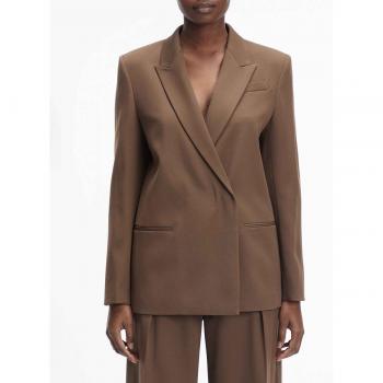 Blazer de sarga de lana para mujer Calvin Klein