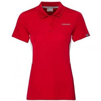 Head Club Tech Polo Shirt W Polos, Mujer, Rojo, Extra-Small