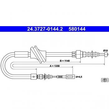 Cable de freno de mano ATE 24.3727-0144.2