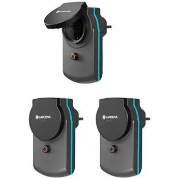Gardena 19096-20 Adaptador, Negro y Turquesa, Set de 3 Piezas