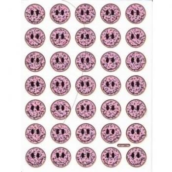 Rosa Smilies Smiley etiqueta 135 mm x 100 mm hoja 35 piezas 1 11 Sticker Basteln Kinder Party Metallic-¡mire