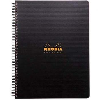 Rhodia Meeting Book - Cuaderno de anillas A4, negro