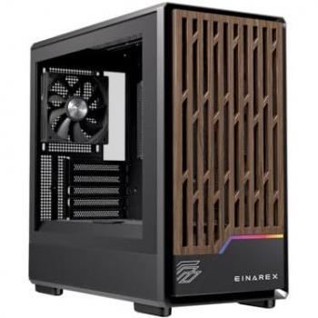 Caja Torre Einarex PM400 Core Negra Micro ATX/Mini-ITX con Refrigeración Líquida y Soporte para 9 Ventiladores RGB