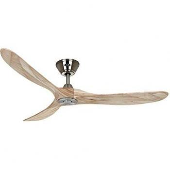 Ventilador de techo CasaFan 312216 ECO GENUINO 122cm madera maciza natural/cromo satinado -