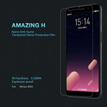 NILLKIN Amazing H Meizu Meilan S6 / Meizu M6S - Protector de Pantalla Dureza 9H con Bordes Curvos Redondeados 2.5D Film Cristal Templado HD de 0,3mm para Meizu Meilan S6 / Meizu M6S