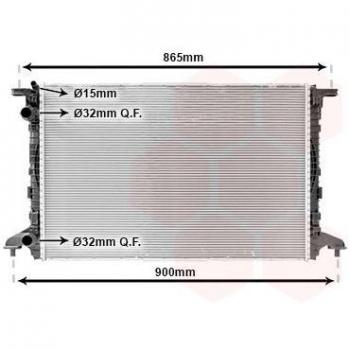 Radiador de refrigeración del motor VAN WEZEL 03012720