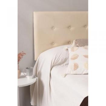 Cabecero Buttons de Polipiel Beige para Camas de 90 y 105 cm