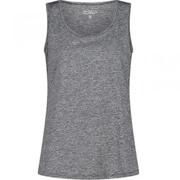 Camiseta de Montaña para Mujer CMP de Manga Corta y Tirantes en Gris y Negro