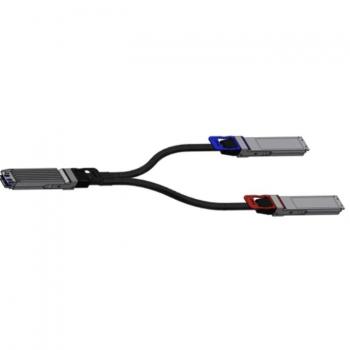Nvidia 2m OSFP InfiniBand Fiber Optic and Passive Copper Splitter Cable, Black