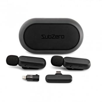 Micrófono Lavalier Inalámbrico Doble SubZero con Conexiones USB-C y Lightning