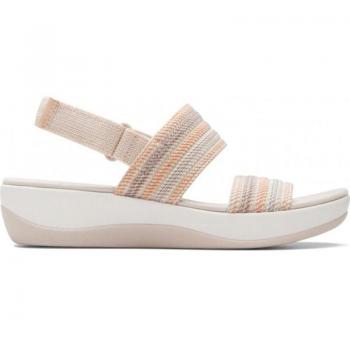 Sandalias con Cuña Clarks para mujer - Sandalia de Cuña en Color Beige con Detalles - Sandalia Casual con Cierre de Velcro - Cómoda y Ligera - Alta Calidad - Modelo 26177183