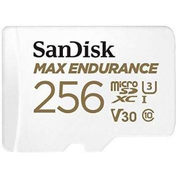 SanDisk SDSQQVR-256G-GN6IA MAX Endurance Tarjeta de Memoria microSDHC 256GB para videovigilancia y Control del hogar con Adaptador SD con hasta 15,000 Horas