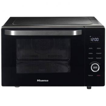 Hisense H30MOBS10HC Microondas con Grill, 30L, 1000W/2400W/2400W, 10 Programas, Limpieza con Vapor, Negro