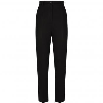 Dolce & Gabbana Women's High-Rise Slim-Fit Trousers in Black | Size 42 | FTAM2TFUGPN Color N0000