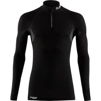Lurbel - Camiseta térmica unisex Alaska Long Sleeves Zip, Manguitos compresión trail running Lurbel Atacama rojo - L-XL