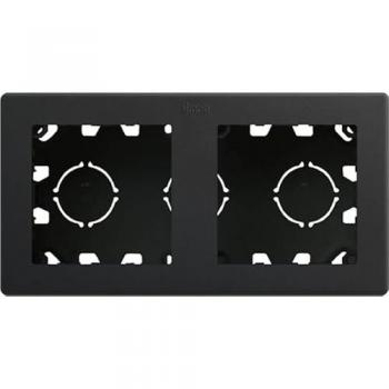 Caja de Superficie Compacta Simon 270 con 2 Elementos Negro Mate