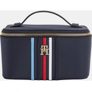 Tommy Hilfiger - Neceser Poppy marino con diseño de rayas corporativas